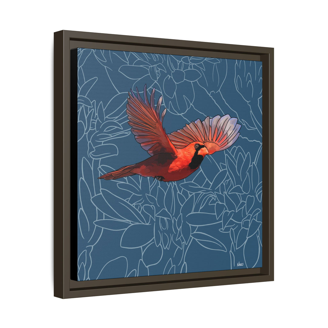 Northern Cardinal: Kentucky State Bird — Framed Canvas Print
