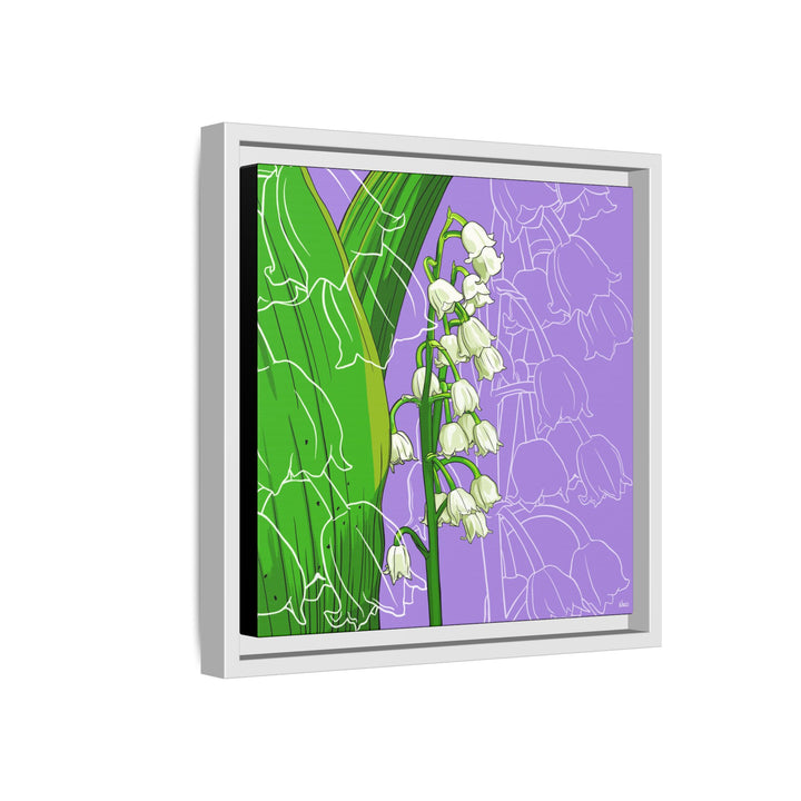 Lily of the Valley: May Birth Month Flower — Framed Canvas Print Wall Art