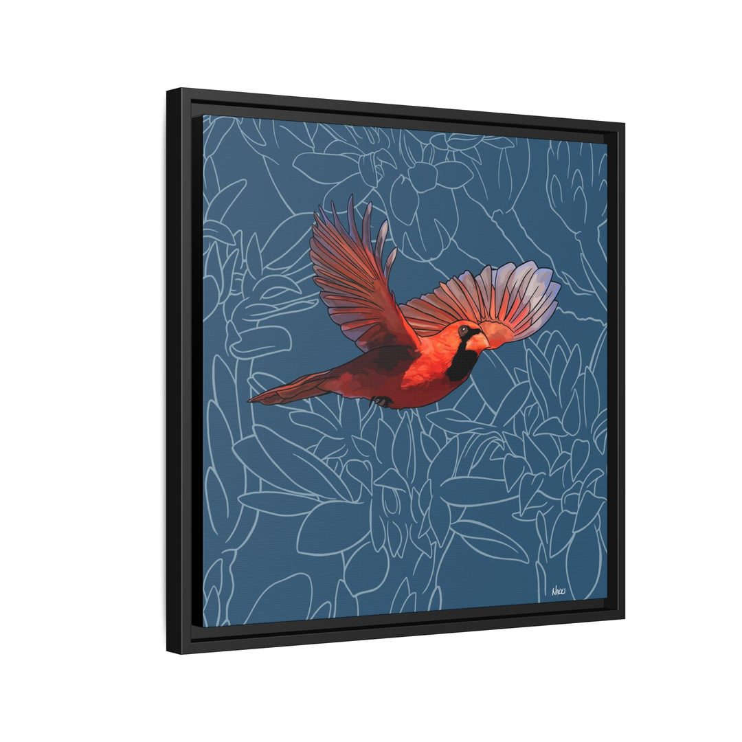 Northern Cardinal: Kentucky State Bird — Framed Canvas Print