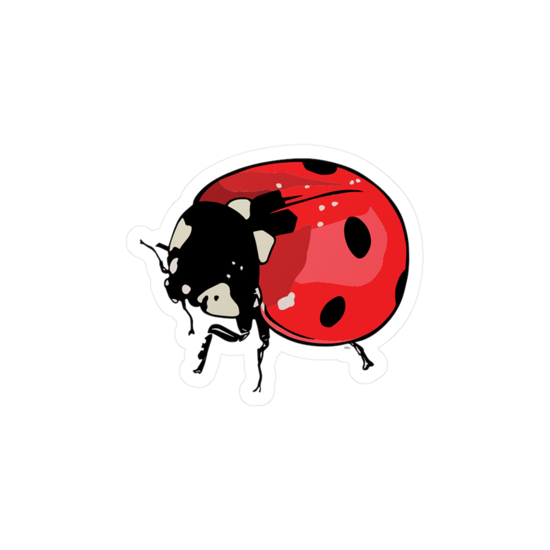 Ladybug Vinyl Sticker - Kiss-Cut Waterproof Decal for Laptops, Water Bottles & Windows