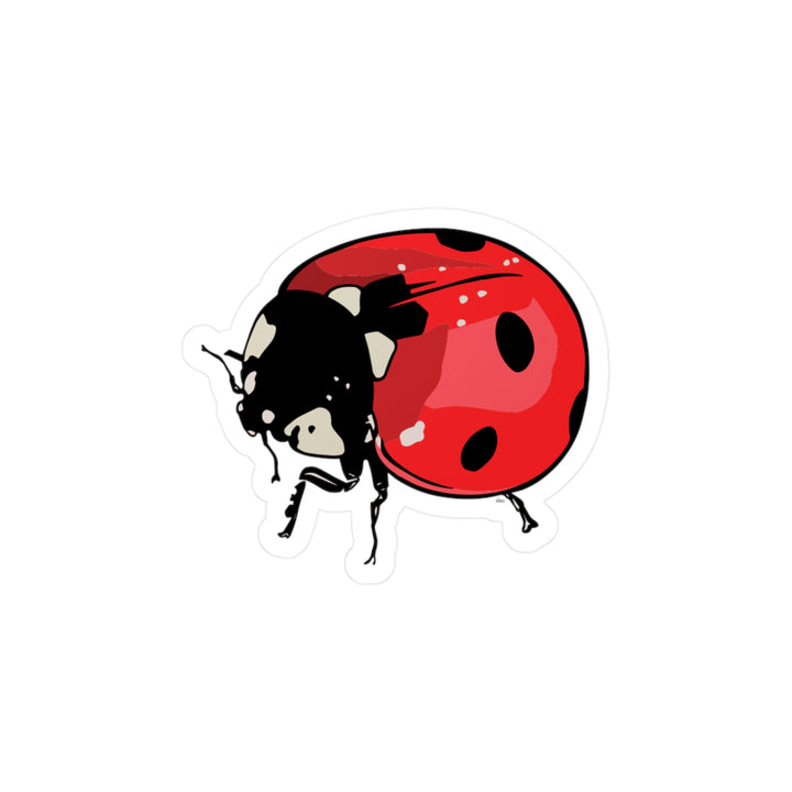 Ladybug Vinyl Sticker - Kiss-Cut Waterproof Decal for Laptops, Water Bottles & Windows