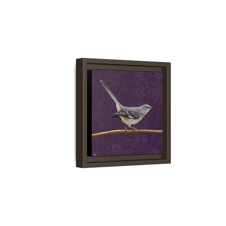 Northern Mockingbird: Florida State Bird — Framed Canvas Print Wall Art