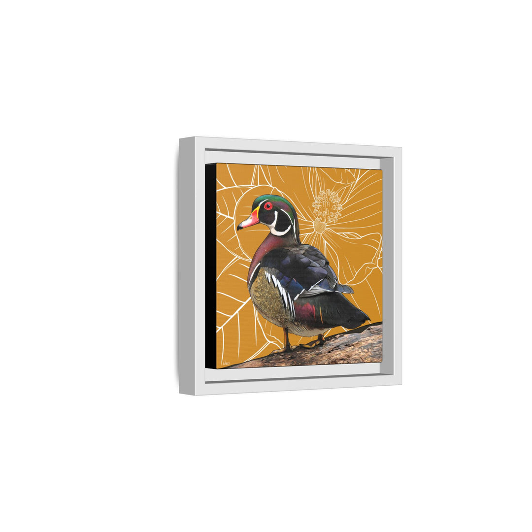 Wood Duck: Mississippi State Bird — Framed Canvas Print Wall Art