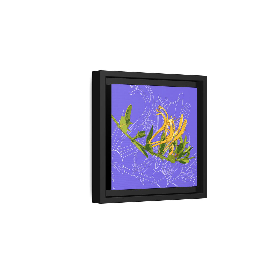 Honeysuckle: June Birth Month Flower — Framed Canvas Print Wall Art