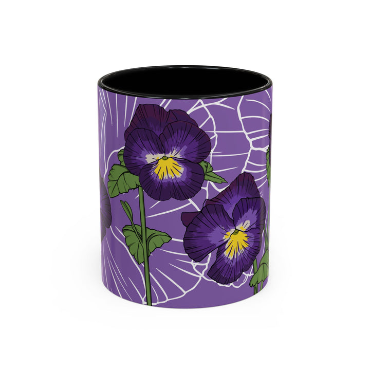 Violet Ceramic Coffee Mug — February Birth Month Flower