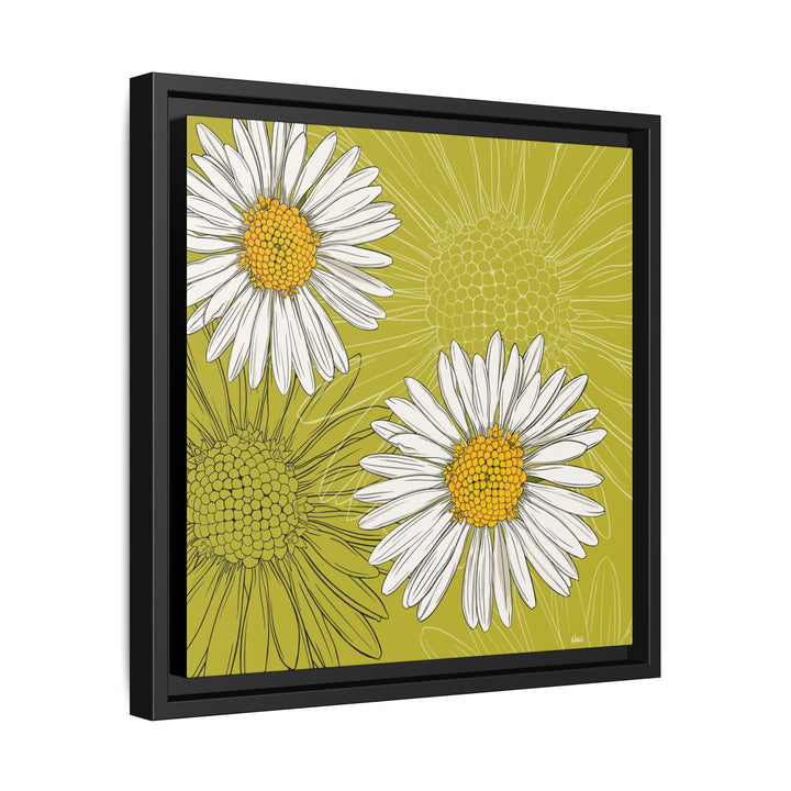 Daisy: April Birth Month Flower — Framed Canvas Print Wall Art