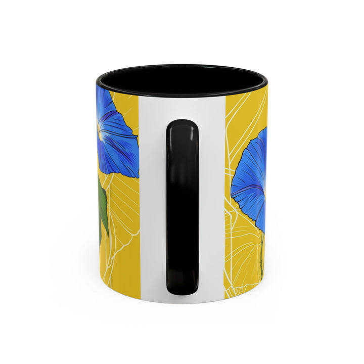 Blue Morning Glory Ceramic Coffee Mug — September Birth Month Flower