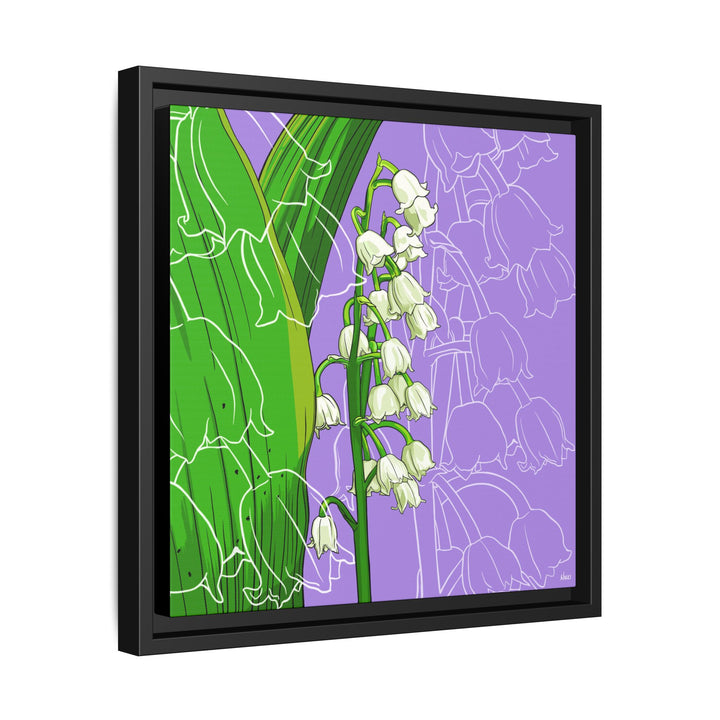 Lily of the Valley: May Birth Month Flower — Framed Canvas Print Wall Art