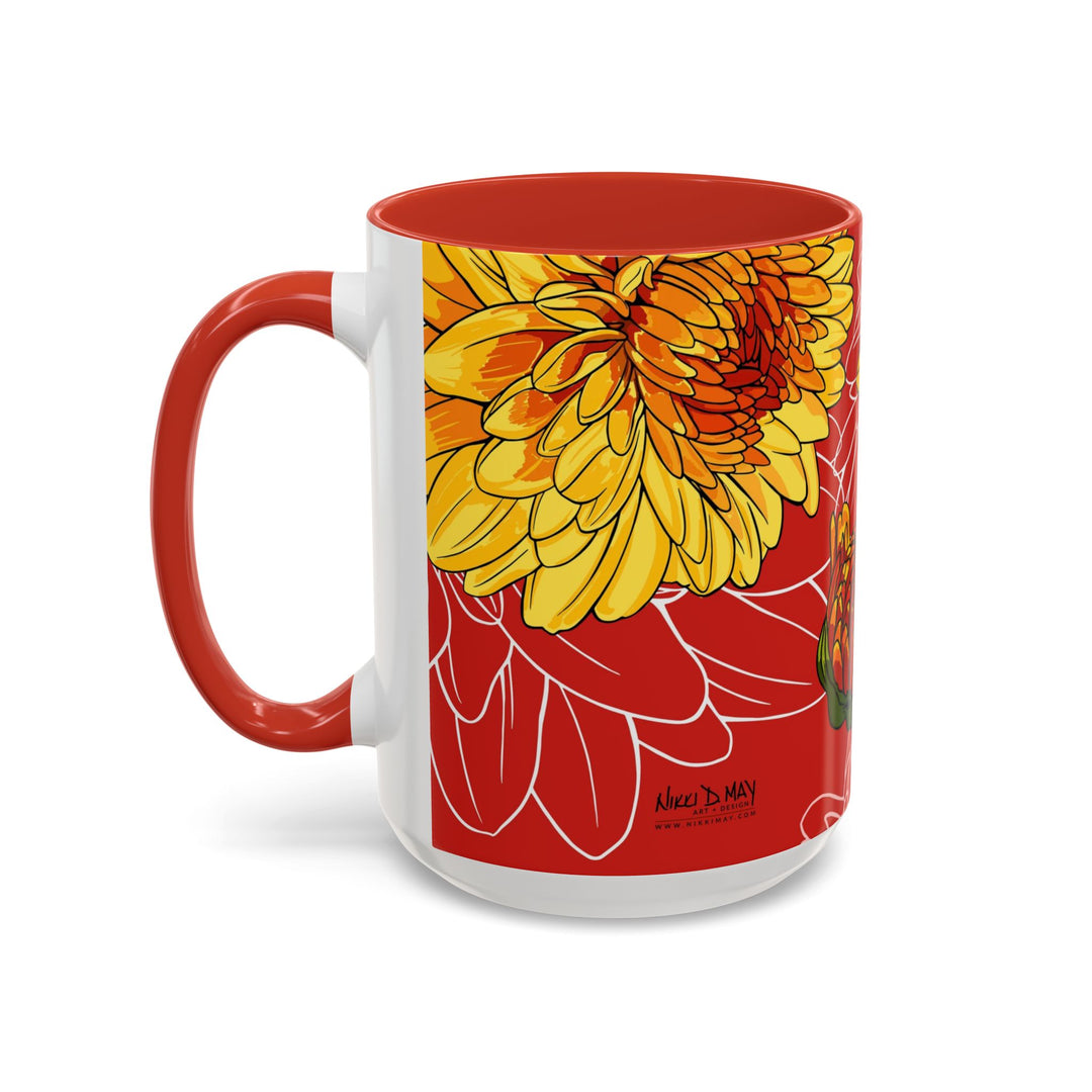 Chrysanthemum Ceramic Coffee Mug – November Birth Month Flower