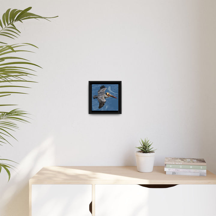 Brown Pelican: Louisiana State Bird  —  Framed Canvas Print