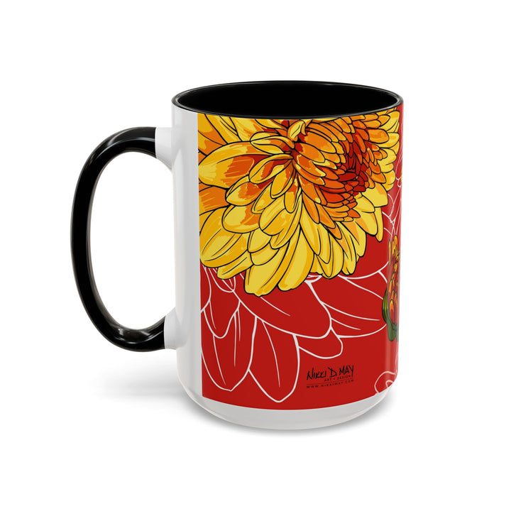 Chrysanthemum Ceramic Coffee Mug – November Birth Month Flower