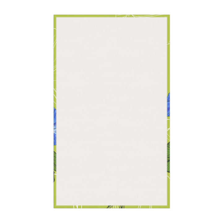 Blue Morning Glory Cotton Tea Towel — September Birth Month Flower Kitchen Towel