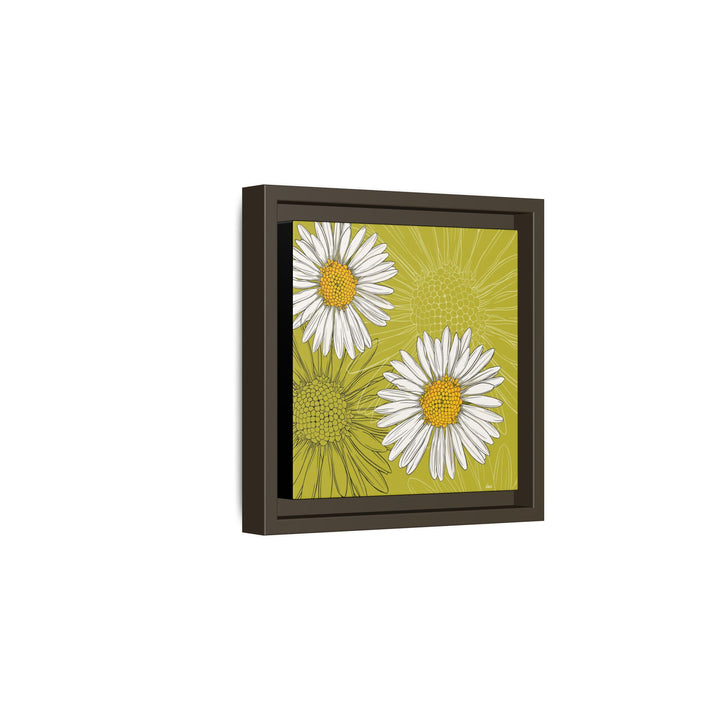 Daisy: April Birth Month Flower — Framed Canvas Print Wall Art