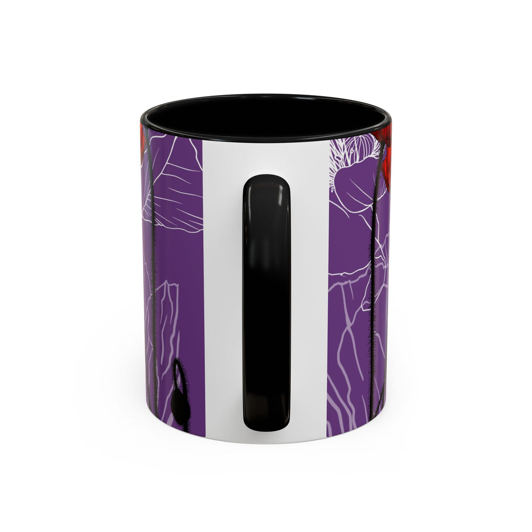 Poppy Ceramic Coffee Mug — August Birth Month Flower