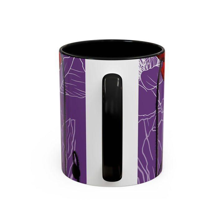Poppy Ceramic Coffee Mug — August Birth Month Flower