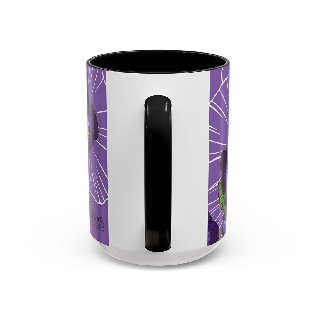 Violet Ceramic Coffee Mug — February Birth Month Flower