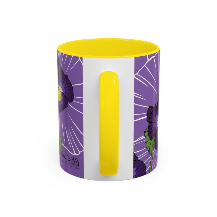 Violet Ceramic Coffee Mug — February Birth Month Flower
