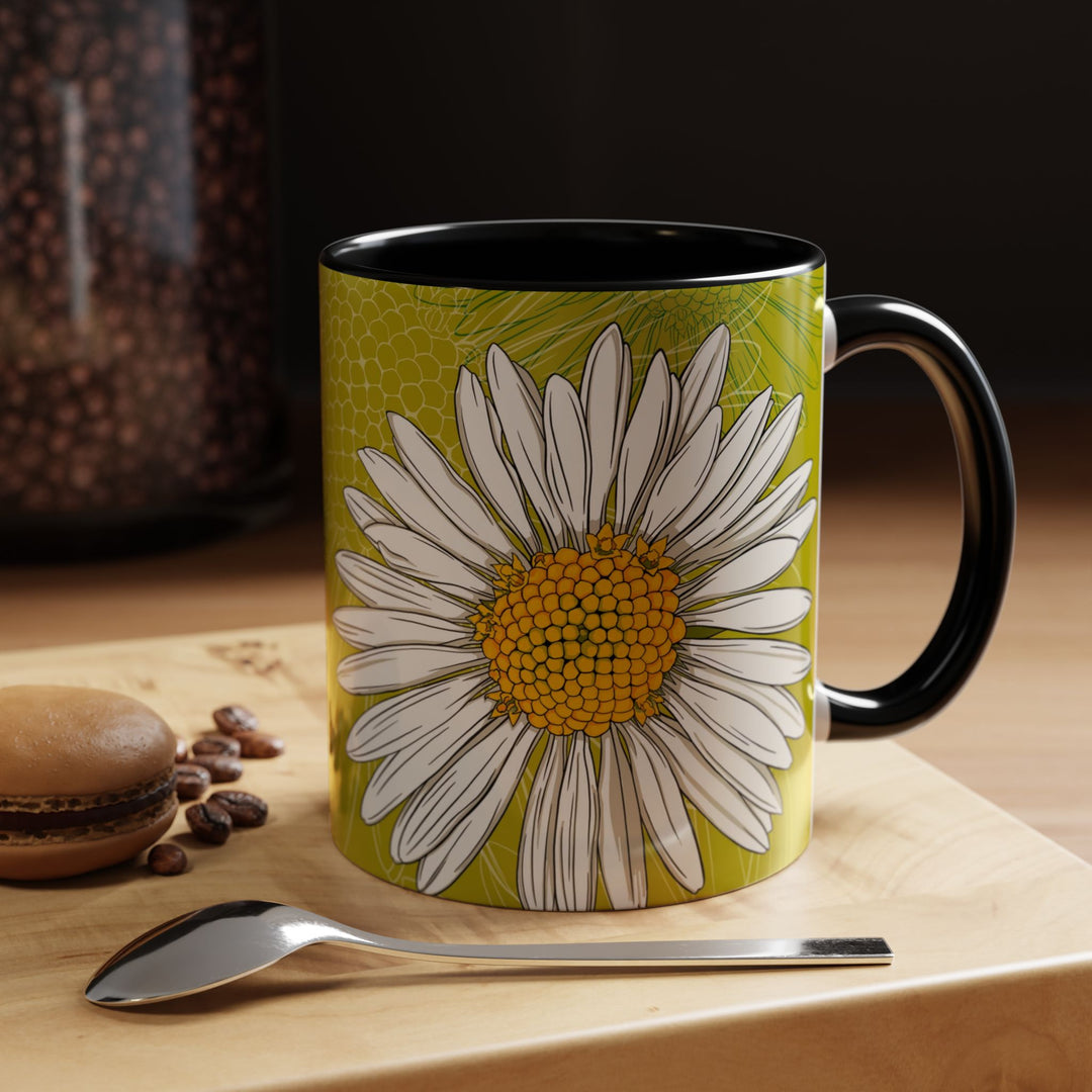 Daisy Ceramic Coffee Mug — April Birth Month Flower