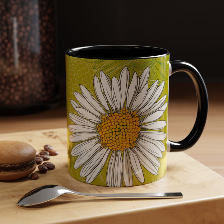 Daisy Ceramic Coffee Mug — April Birth Month Flower