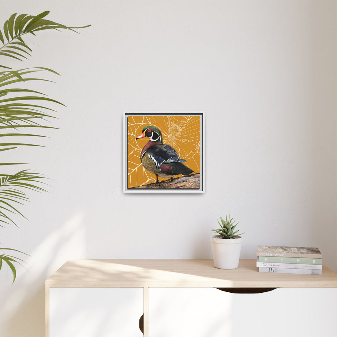 Wood Duck: Mississippi State Bird — Framed Canvas Print Wall Art