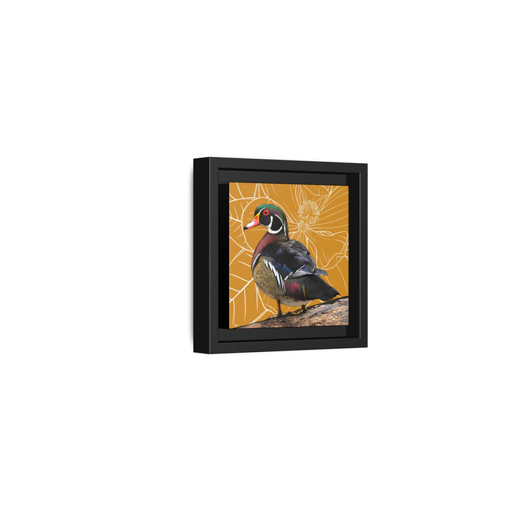 Wood Duck: Mississippi State Bird — Framed Canvas Print Wall Art