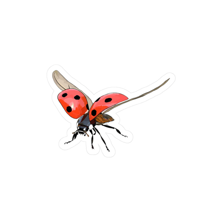Ladybug Kiss-Cut Vinyl Decal — Cute Red Beetle Sticker for Laptops, Water Bottles & Windows