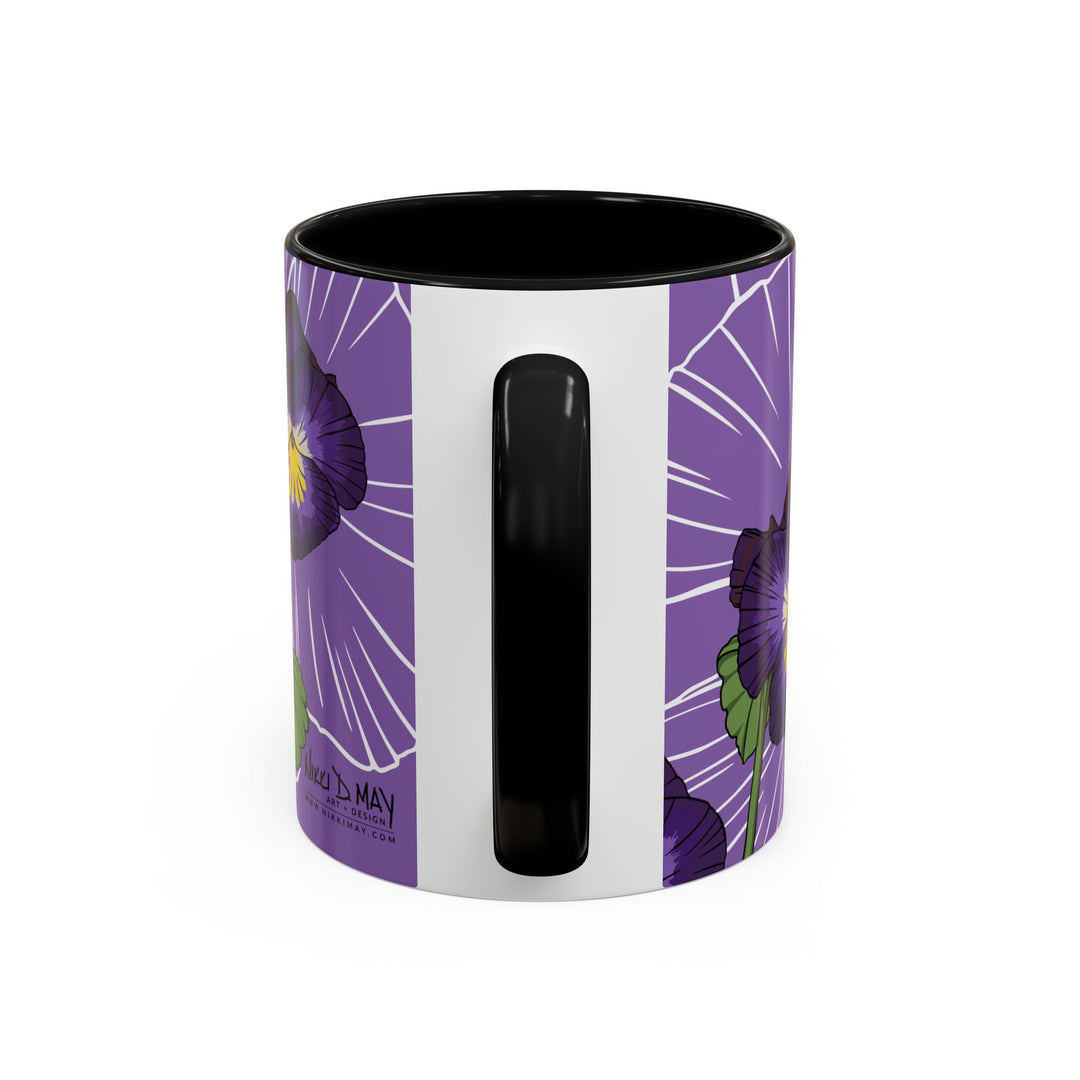 Violet Ceramic Coffee Mug — February Birth Month Flower