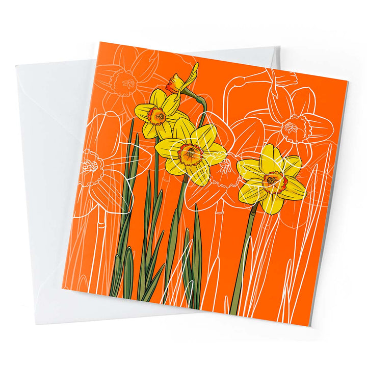 Birth Month Flower Greeting Cards – Pack of 10 | March: Daffodils