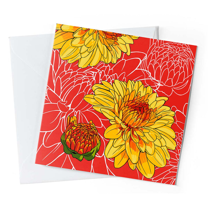 Birth Month Flower Greeting Cards – Pack of 10 | November: Chrysanthemums