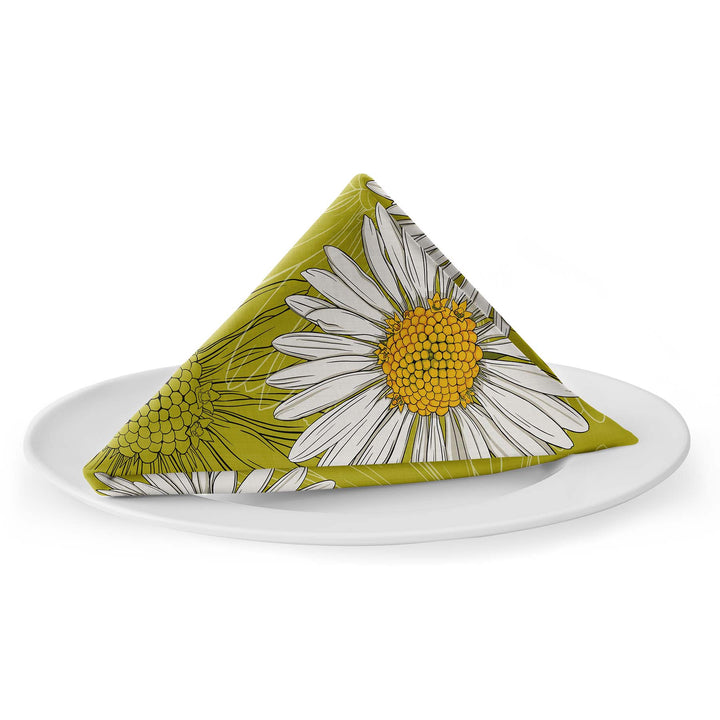 Daisy Cotton Twill Napkin — April Birth Month Flower