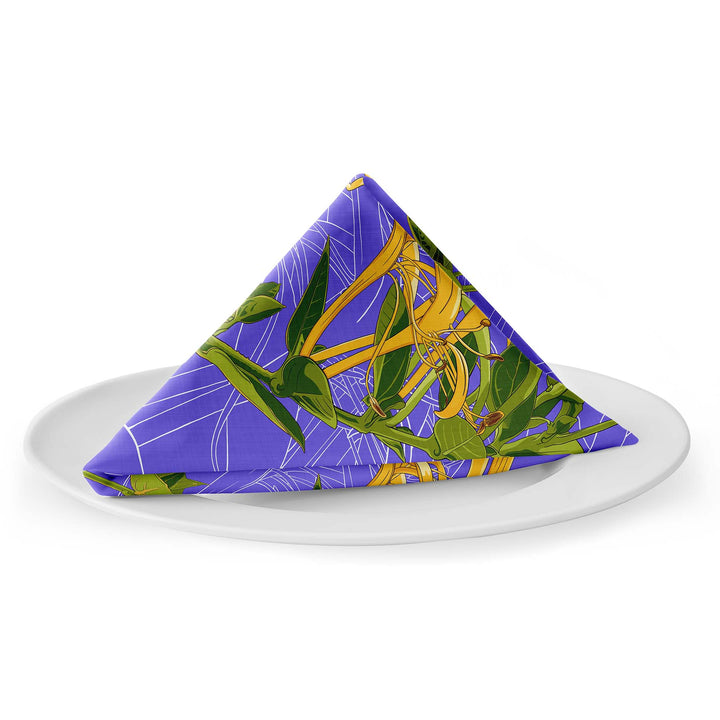 Honeysuckle Cotton Twill Napkin — June Birth Month Flower