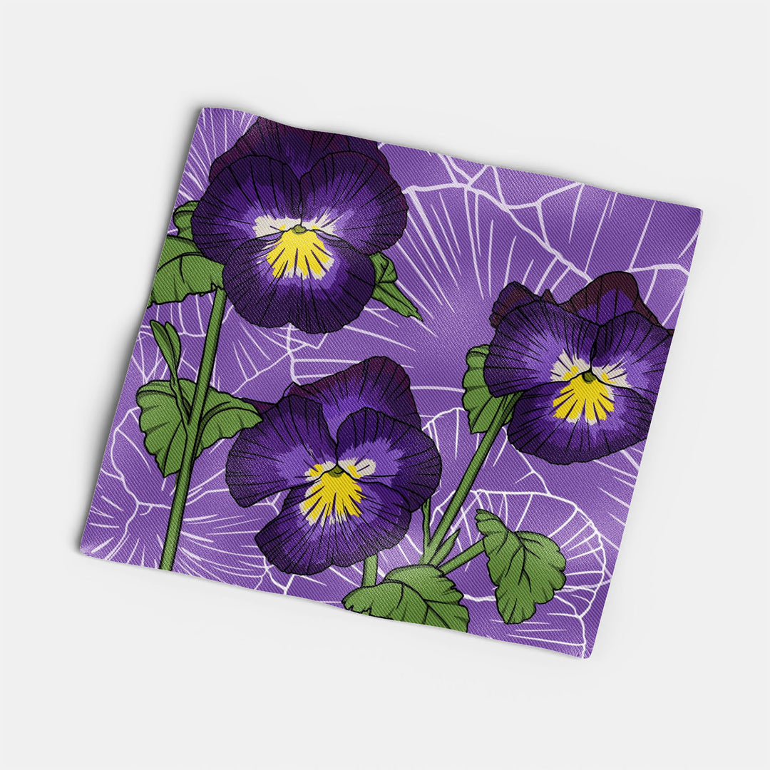 Violet Cotton Napkin — February Birth Month Flower Napkin
