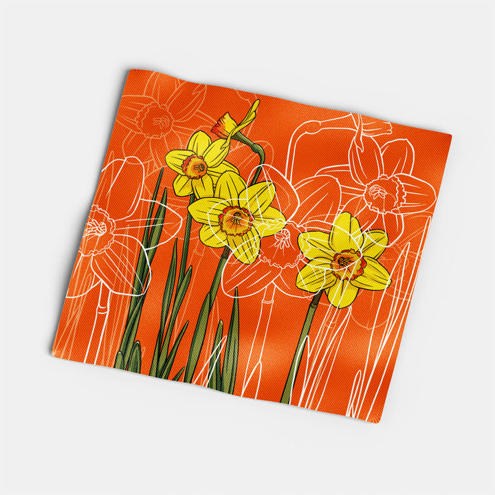 Daffodil Cotton Twill Napkin — March Birth Month Flower