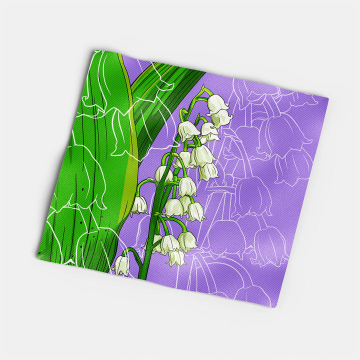 Lily of the Valley Cotton Twill Napkin — May Birth Month Flower
