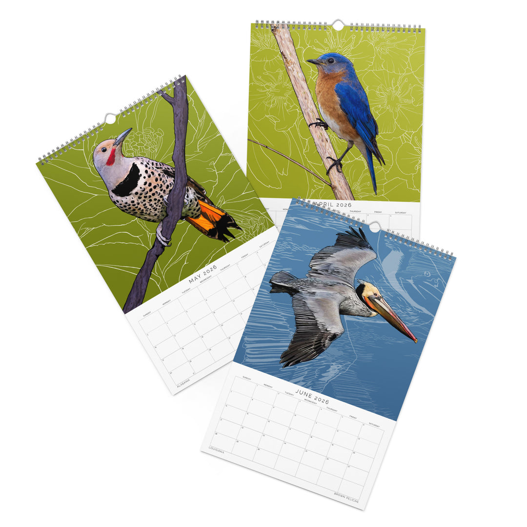 2026 State Bird Wall Calendar