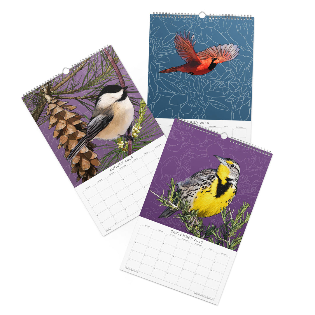 2026 State Bird Wall Calendar