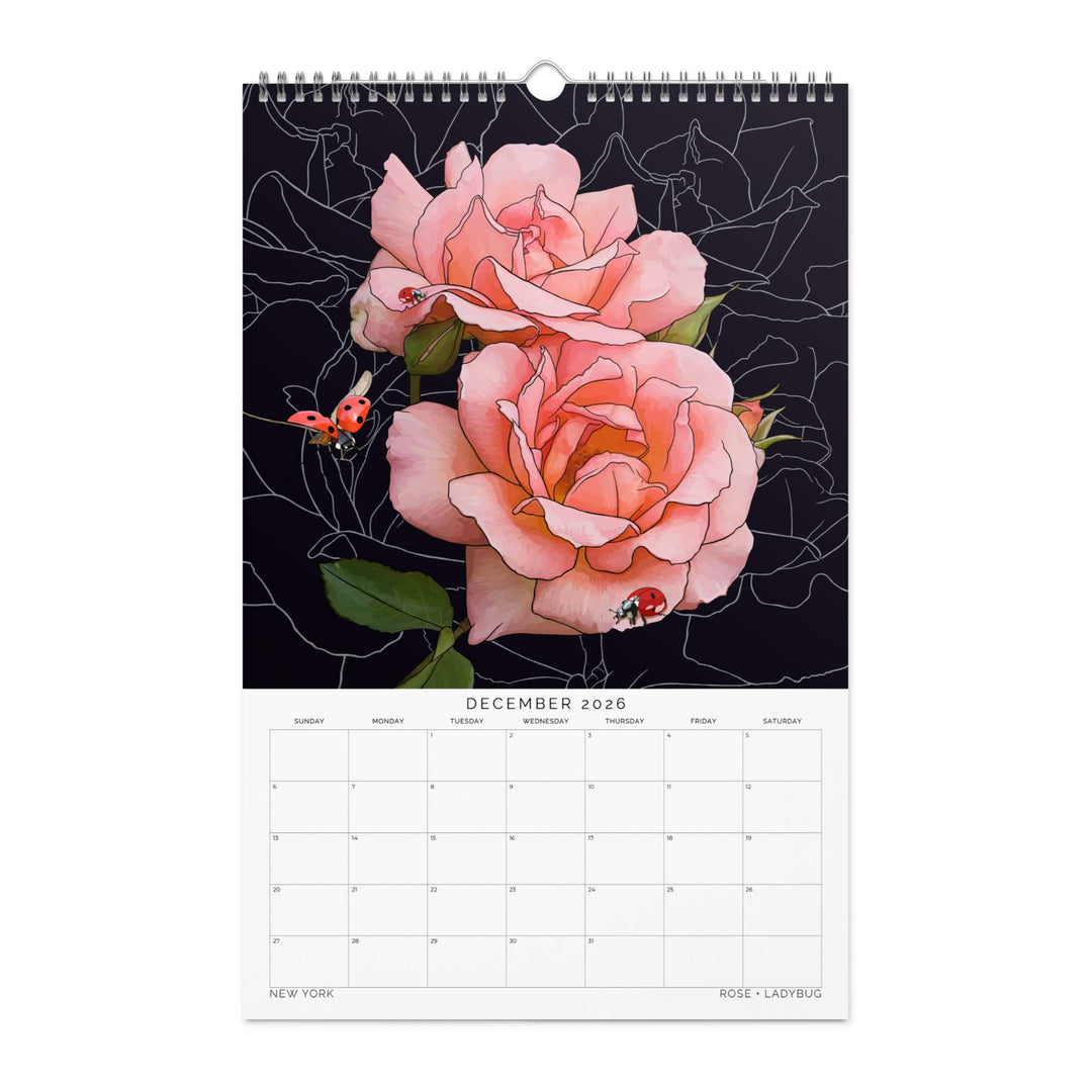 2026 State Flowers + Insects Wall Calendar – Northeastern States