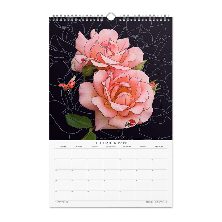 2026 State Flowers + Insects Wall Calendar – Northeastern States